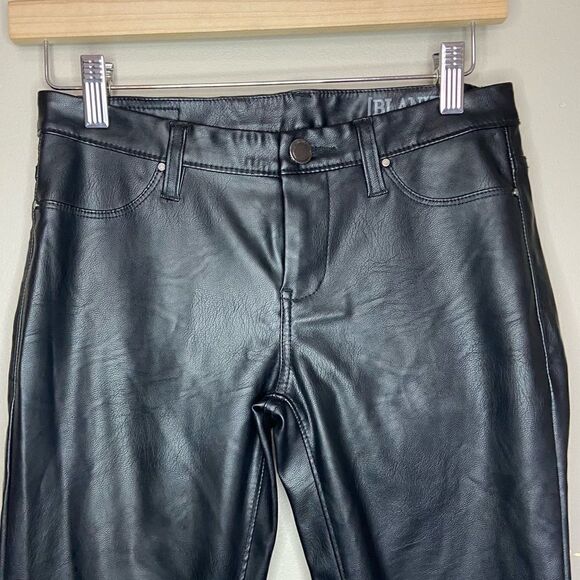 Blank NYC Black Faux Leather Low-Rise Skinny-Leg Pants Size 26 - Picture 2 of 8